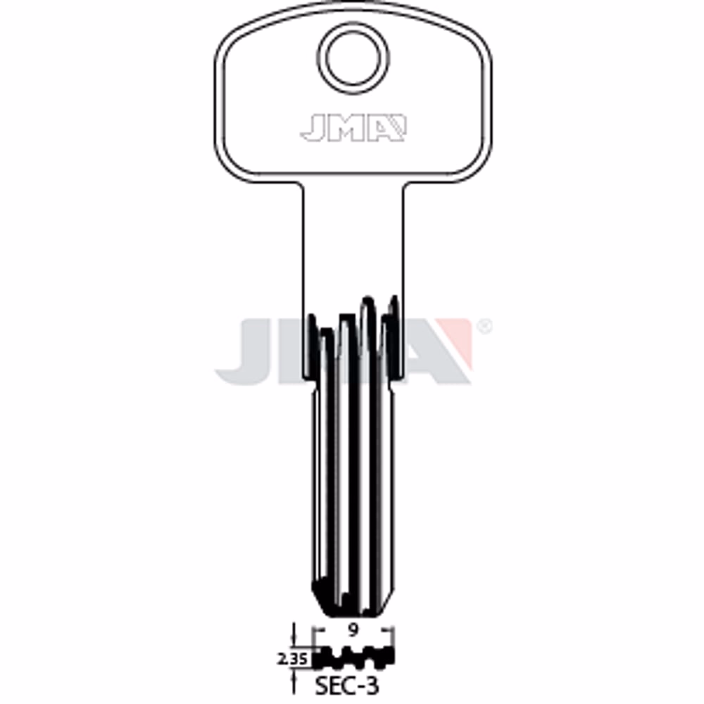 LLAVE JMA LATON SEGURIDAD (SEC-3)